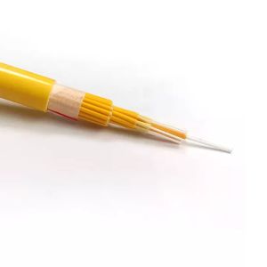 Indoor yellow sheath LSZH aramid yarn strength 2 4 6 8 12 24 48 core G652D fiber