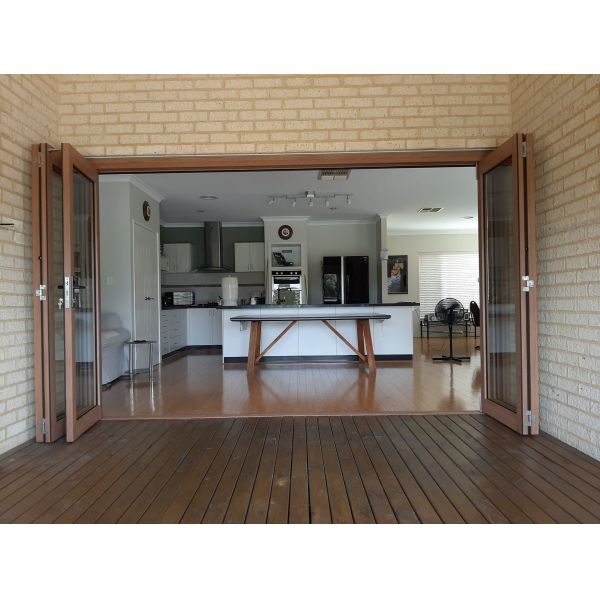 Quality Home Durable Aluminum Folding Doors With Powder Coating Frame wholesale