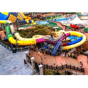 Customized 18m High Speed Water Slide For Theme Park