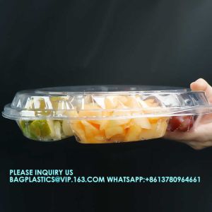 Round Disposable Clear Plastic Fruit Platter Trays Clear Fruit Platter For