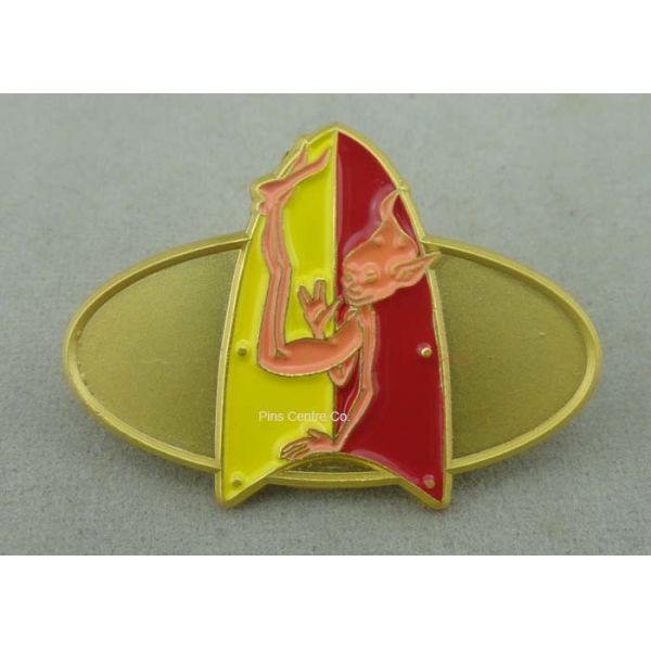 Quality Classic Embossed Soft Enamel Recognition Pins With Gold Plating wholesale