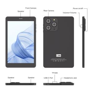 C idea 8 inch Wifi Tablet with 8+512GB Storage Quad Core Processor 800x1280 IPS
