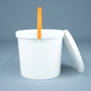 Customized White Plastic Storage Bucket Reusable For Food