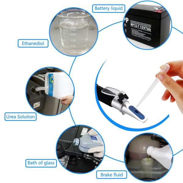 Quality ATC Portable Antifreeze Refractometer Ethylene Glycol Tool Ice Point Concentration Detector wholesale