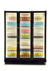 China 3 Doors Display Bottle Liquor Beer Refrigerator Auto Defrost No Light Box on sale