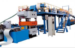 China PLC Continuous PU Sandwich Panel Production Line Material Thickness 0.3 - 0.8mm on sale