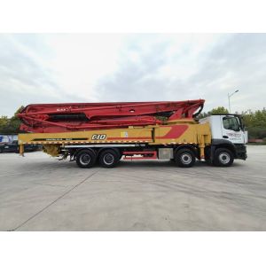 Used 2020 SANY 62m Boom Pump Truck with Mercedes Benz Chassis 180 m³/h Output