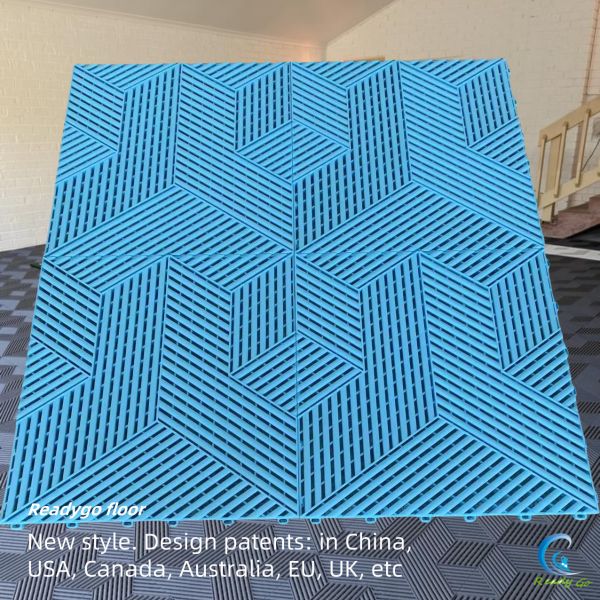 Quality 18mm Rib Surface Interlocking Garage Flooring Easy Cleaning wholesale