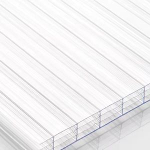 Twinwall Multiwall Transparent PC Sheet , Roofing Material Policarbonato Sheet