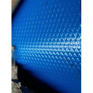 China Blue Embossed Pre Painted Steel Sheet SMP Coating For Wall Decoration Material on sale