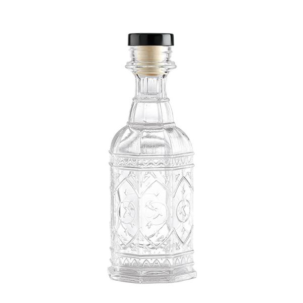 750ml Liquor Glass Bottle for Whiskey Bourbon Gin Customized Super Flint Glass