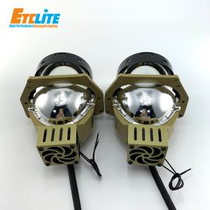 55W Projector Headlights High And Low Beam 3.0Inch Size With Cooling Fan