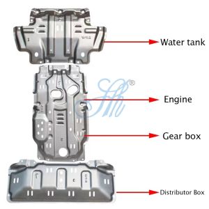 Alloy Gear Box Skid Plate/Engine Lower Guard Plate ISUZU Dmax 4 Combo Sets for