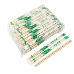 OPP Packing Bamboo Round Disposable Chopstick Custom Natural Color Material Type