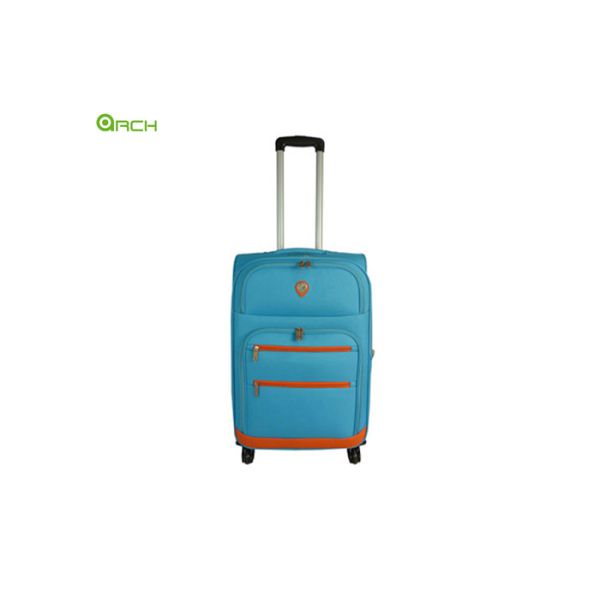 Quality Spinner Wheels 3 Front Pockets 600D Polyester Trolley Bag wholesale