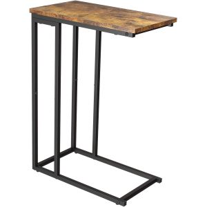 Classic Side Table, Mobile Snack Table for Coffee Laptop Tablet, Slides Next to