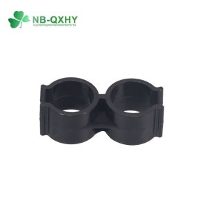 Vertical PVC/Plastic Double Tube Water Supply Pipe Fitting Clamp with Butterfly