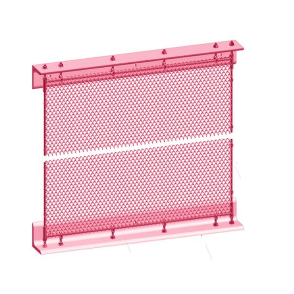 Aluminum Metal Coil Drapery , Chain Link Drapery For Architectural Declaration