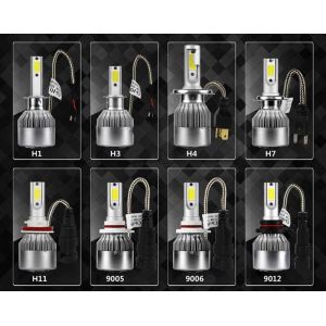 All In One Automobiles 2pcs Car Headlights H4 Led Light Bulbs H1 H3 H7 9005 9006