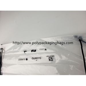 Drawstring Frosted Recycled Plastic Backpack Eco - Friendly Water Proof