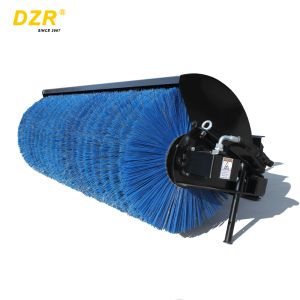 China Mini Skid Steer Hydraulic Angle Broom With Poly / Wire Brush on sale