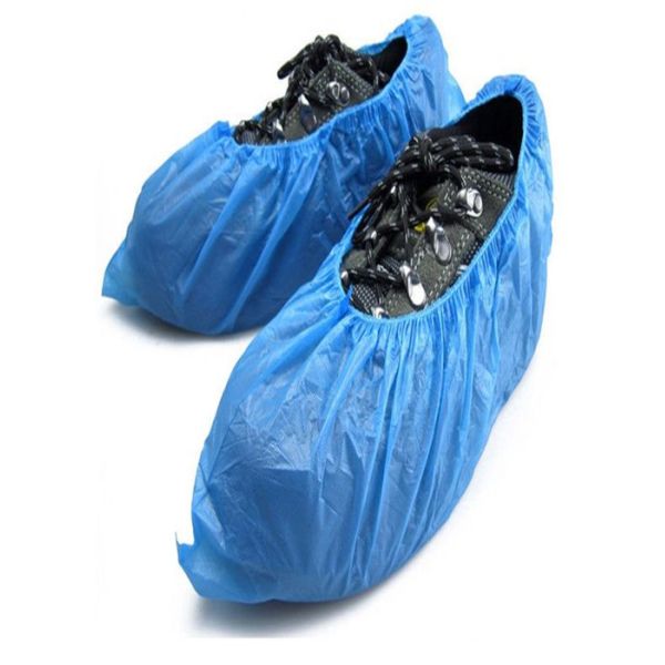 Quality Blue Disposable Shoe Covers 2 g - 8 g PE CPE Material With Elastic String wholesale