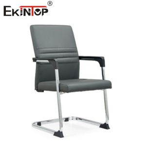 China Mid Back Executive Leather Office Chair With Metal Base And Armrests on sale