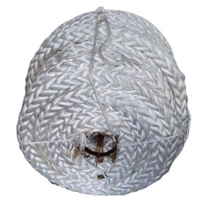 China 66mm Diameter 8-Strand Polyester Rope with 220m Length and 12 Months Warranty for Marine Mooring on sale