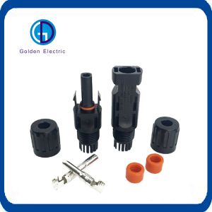 1000V Round MC4 DC Connector High Flexibility For Solar Panel System