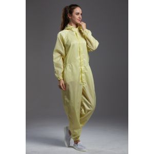 Food Processing Garment Resuable yellow hooded coverall yellow durable in food