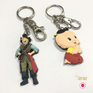 Printing Cute Cartoon Keychain Plastic 3D Reflective Personalised Keychain