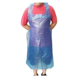 China Sleeveless Disposable CPE Plastic Aprons , Water Resistant Kitchen Apron on sale