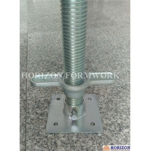 Heavy Duty Scaffold Screw Jack , Q235 Steel Pipe Screw Jack With Base Plate