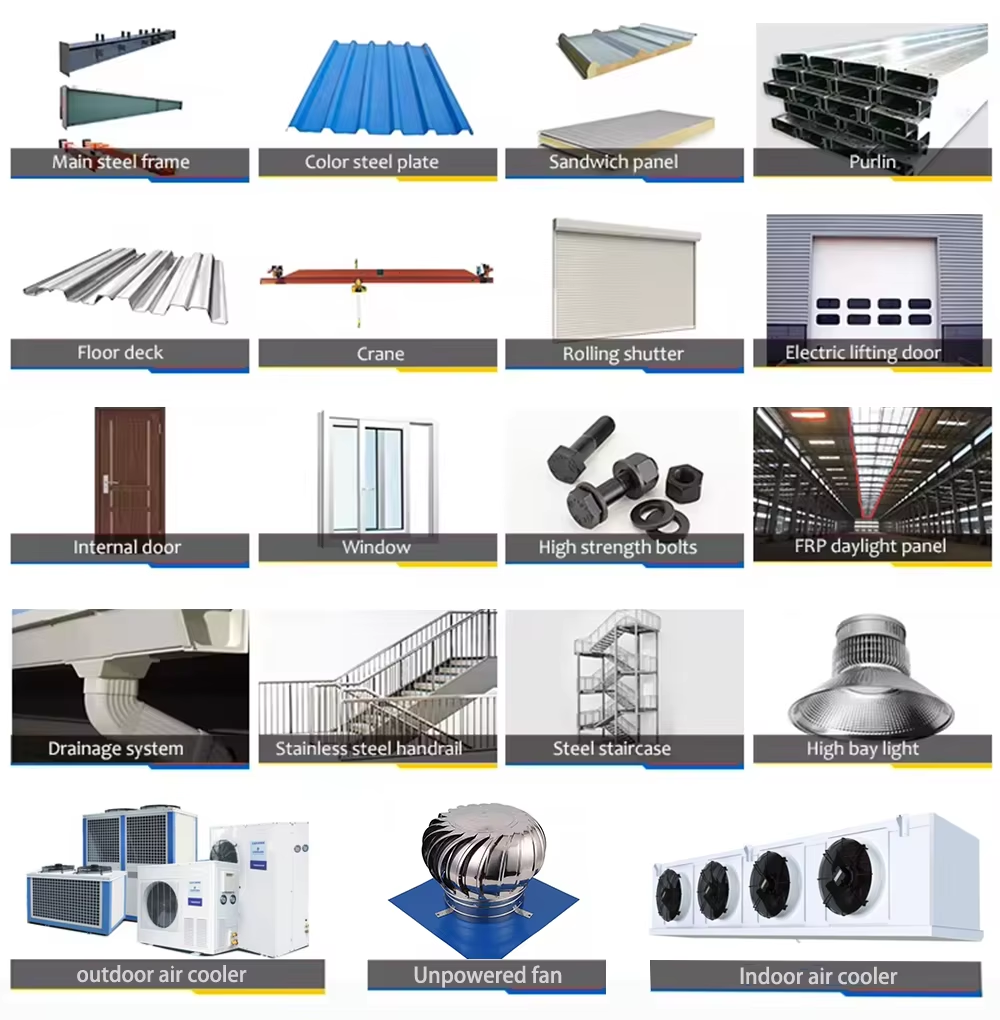 Prefab Industrial Steel Structure Factory Building Weather Resistance Construction