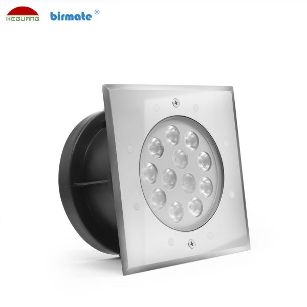 Quality 9W Flat Waterproof DMX512 Control RGB Color IP68 Led Landscape Light Square Light wholesale