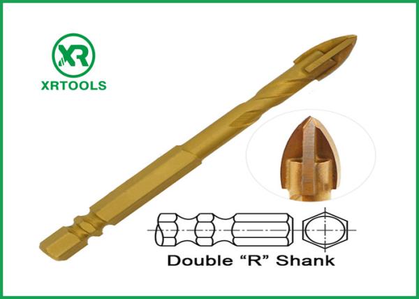 Quality Double R Hex Shank Drill Bits , 3 Flat 16mm Masonry Drill Bit With Flute wholesale