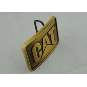 Casting Pewter Custom Made Buckles Gold Plated , Cat Belt Buckle