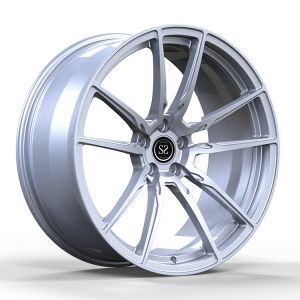 China Matt Silver Double 5 Spoke Forged Aluminum Alloy Rims 20inch on sale
