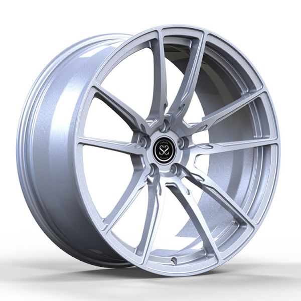 Quality Matt Silver Double 5 Spoke Forged Aluminum Alloy Rims 20inch wholesale