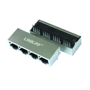 Cheap A00-432-262-450 Quad Port Multi - port RJ45 Jack Without LEDs LPJEF123XDNL for sale