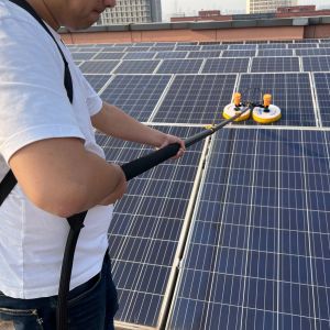 Electric Solar Panel Cleaning Brush with Double-Head Rotation and 7.5m