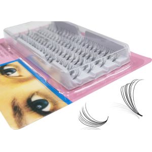 Medium Size Natural Long Individual Synthetic False Eyelash Extensions