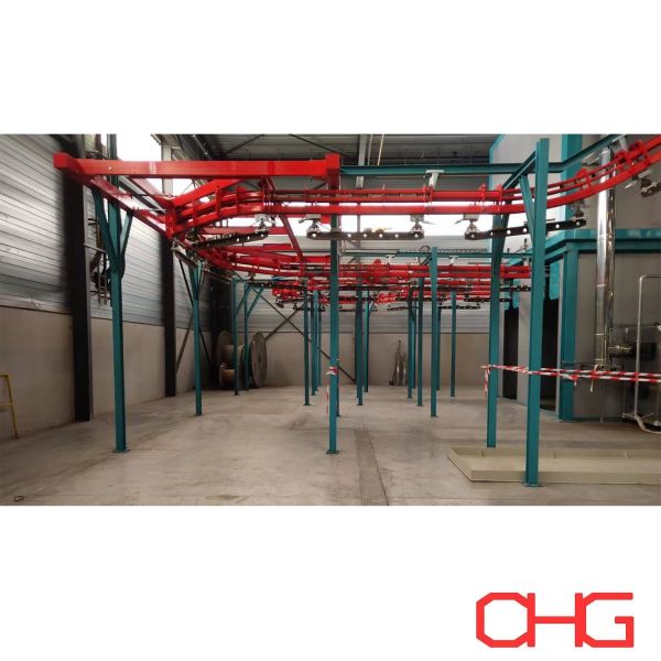 Power and Free Overhead Conveyor System for Steel Parts Coating Production Line