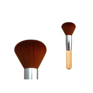 Tulip Shaped Nylon Hair Metal Ferrule Flat Top Buffer Brush With Three Color