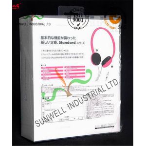 Customized Design PET Plastic Clamshell Packaging Boxes For Headphone Electronic