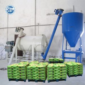 Cheap Simple Valve Type Packing Dry Mortar Production Line Wall Putty Plaster Skim Coat Sand Cement Mixer Tile Adhesive Glue Grout Making Machine for sale