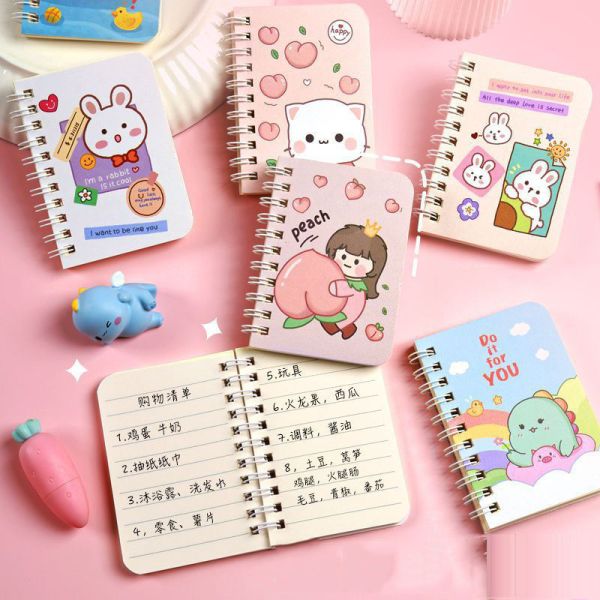 Quality Mini Notebooks Cute Cartoon Small Pocket Notebook Small Notepad Journal Portable Note Book Memo Books Mini Journal Notepad wholesale