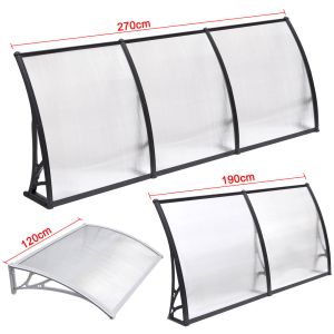 Durable Solid Polycarbonate Awning , PC Door Canopy Patio Cover Long Life Span