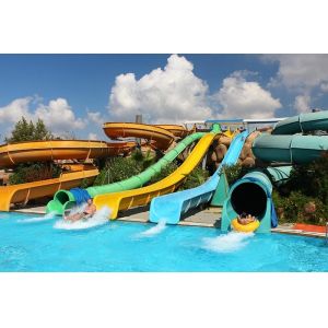 Fiberglass kiddie fun slide Amusement Aqua Water Park Swim Toy Pool Rides