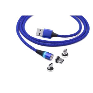 OEM USB Magnetic Data Cable Cotton Braided High Speed Data Transmission